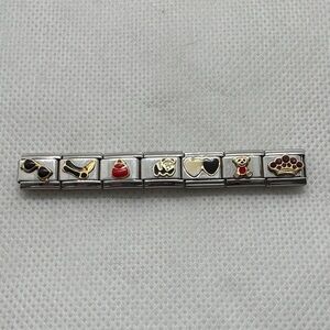 Assortment of Silver and Gold Charms for Nomination Charm Bracelet